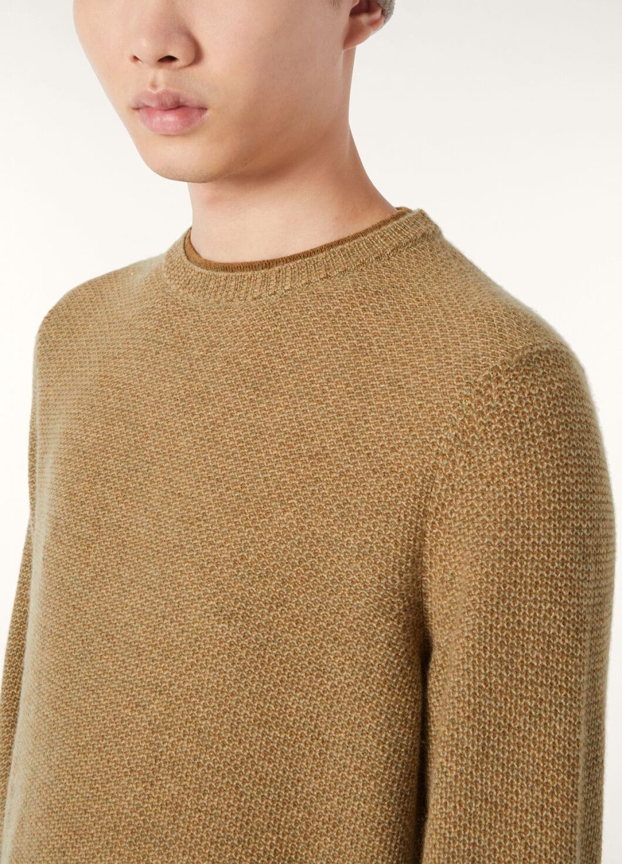 city pull crewneck baby cashmere walnut pesto