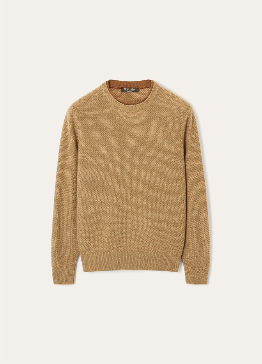 city pull crewneck baby cashmere walnut pesto
