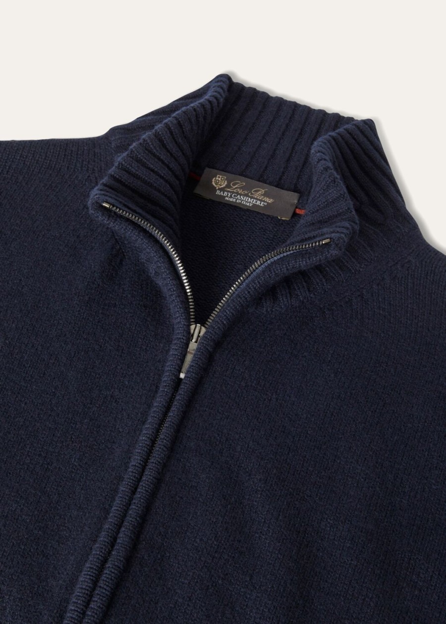 parksville bomber baby cashmere jacket marineblauw