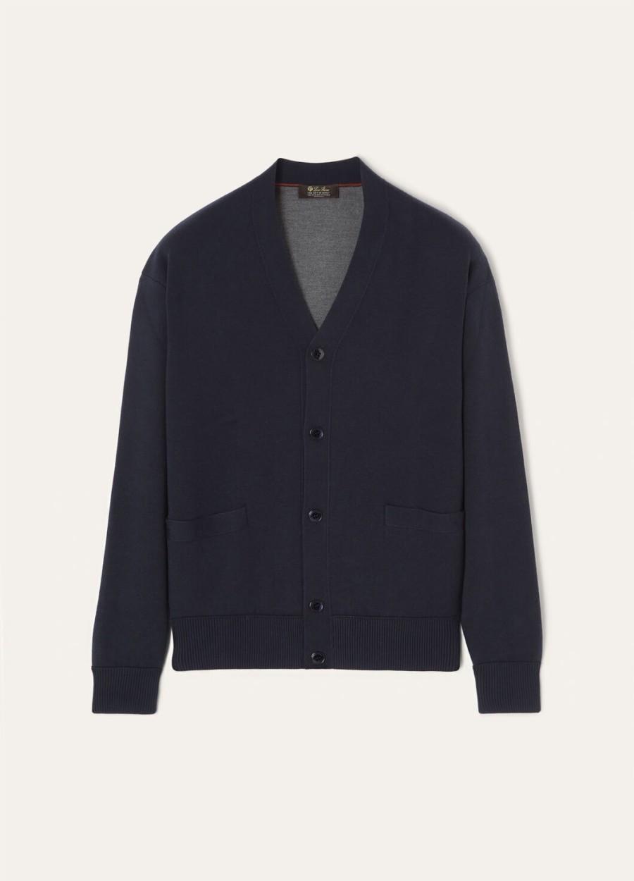 het gift of kings vest in marineblauwgrijs gemêleerd