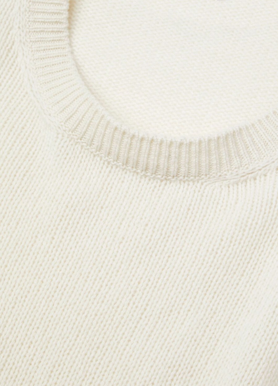 fobello crewneck baby cashmere white snow