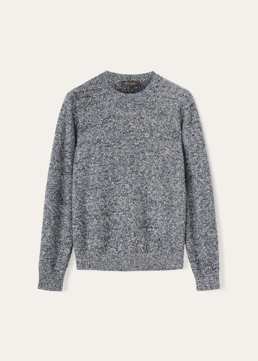 alagna crewneck kasjmier nougatmarineblauw