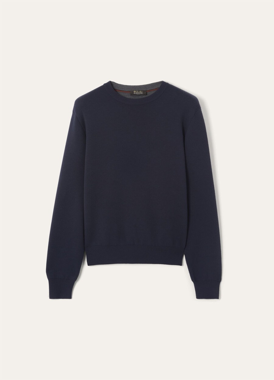 the gift of kings crewneck marineblauwgrijs melange