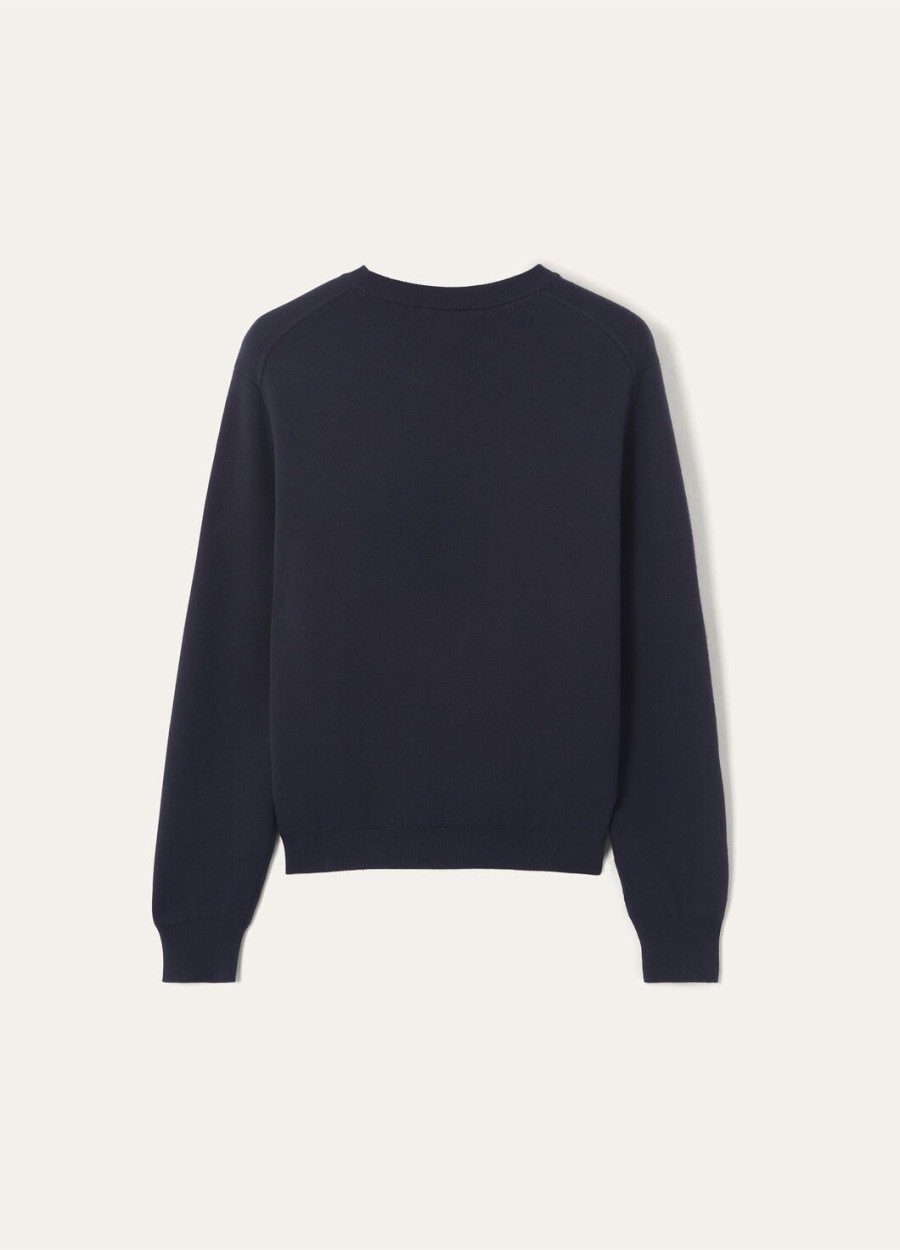 the gift of kings crewneck marineblauwgrijs melange