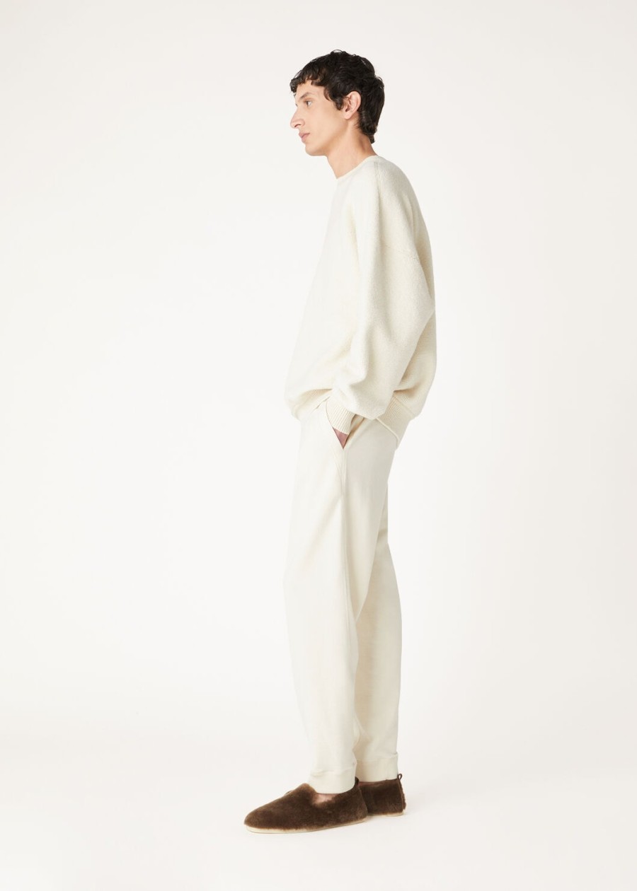 coconing crewneck van kasjmier zuivere scheerwol nougat