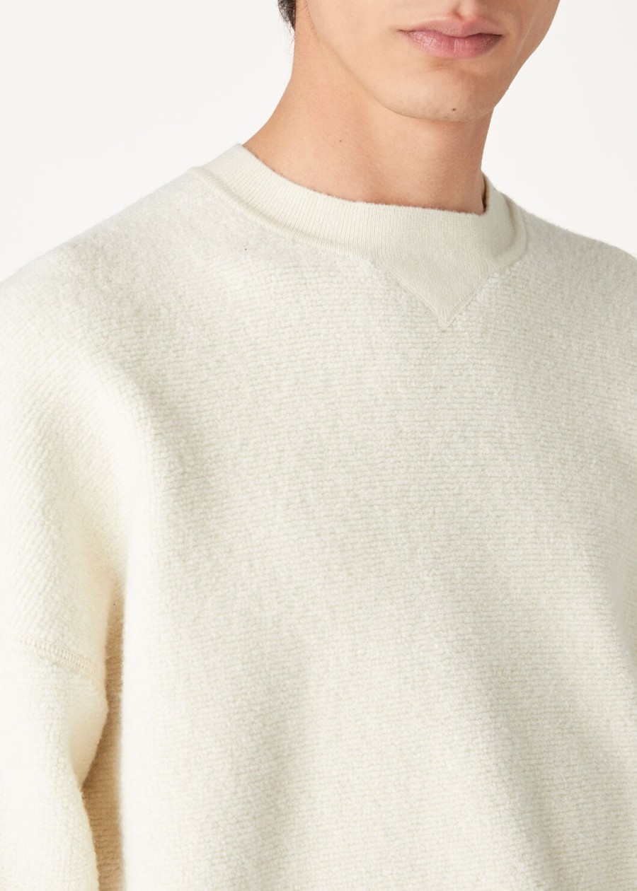 coconing crewneck van kasjmier zuivere scheerwol nougat