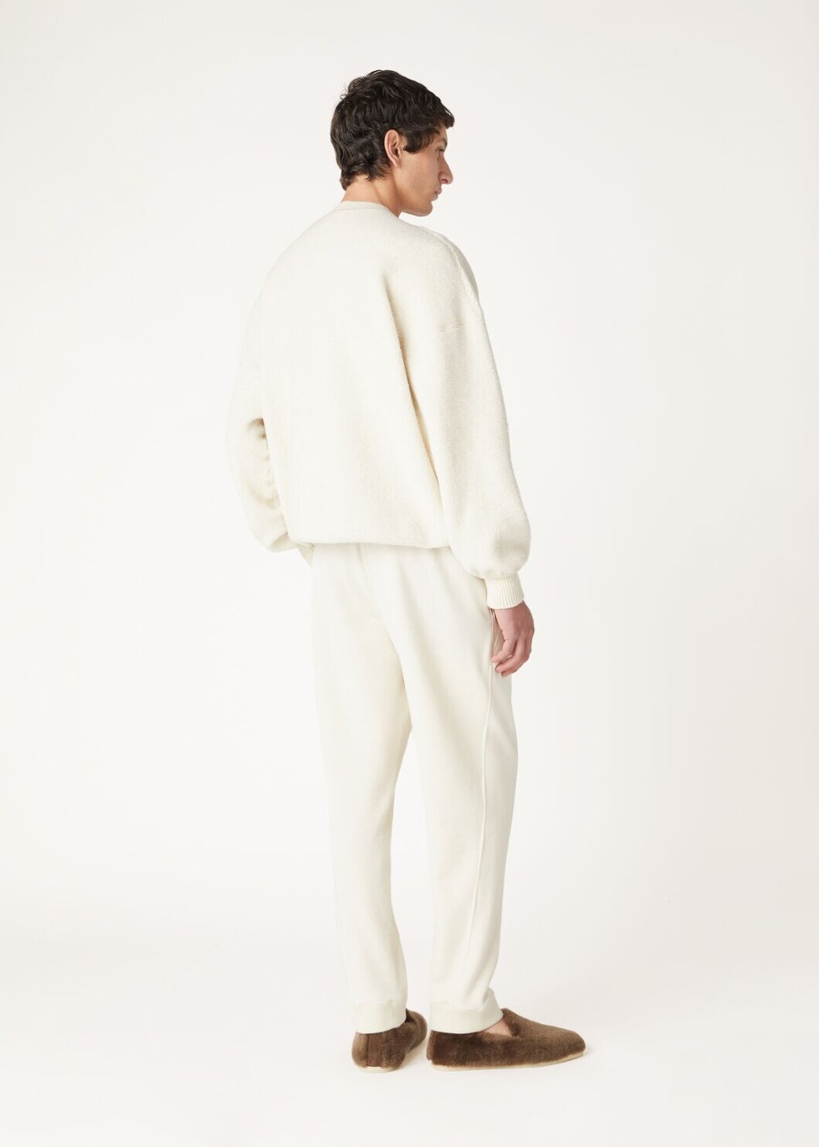 coconing crewneck van kasjmier zuivere scheerwol nougat