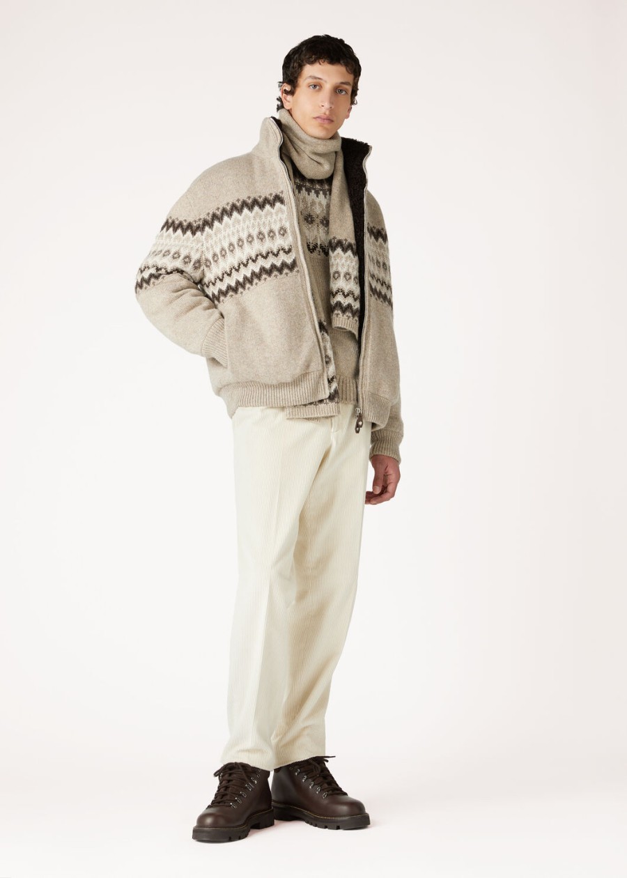 alpe pile crewneck kasjmier beigeshadow melange