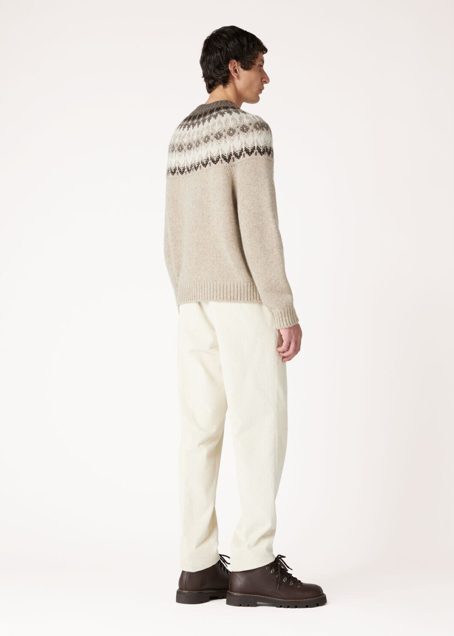 alpe pile crewneck kasjmier beigeshadow melange
