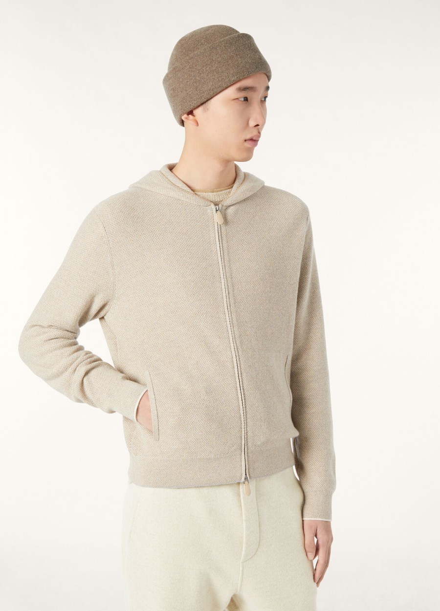 varallo baby cashmere hooded bomber jacket magnolia petale
