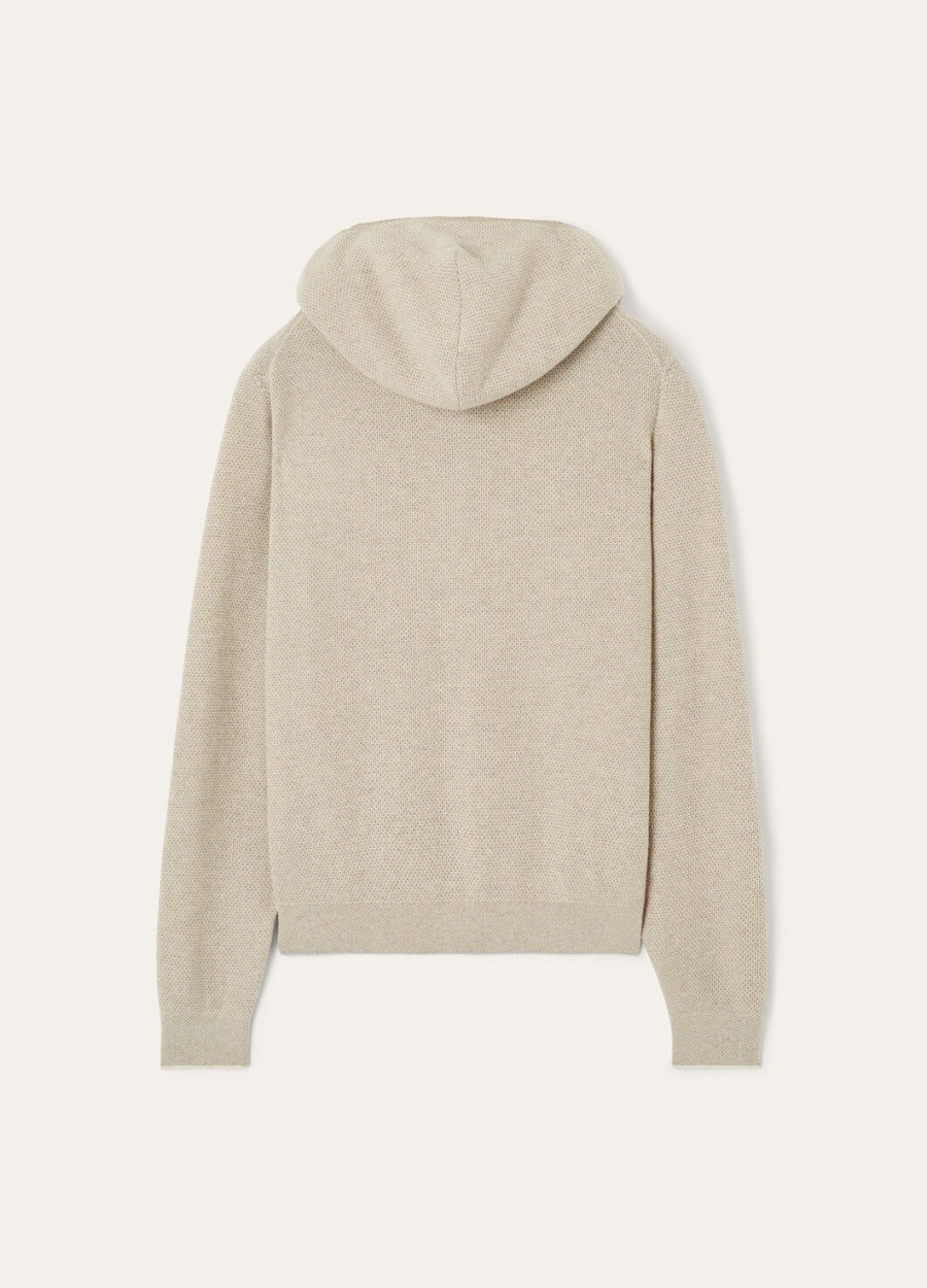 varallo baby cashmere hooded bomber jacket magnolia petale