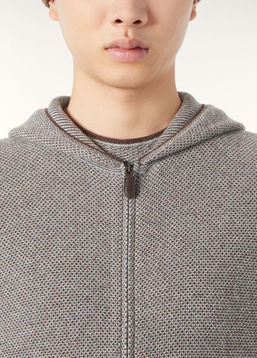 varallo hooded bomber baby cashmere waves on the cliff