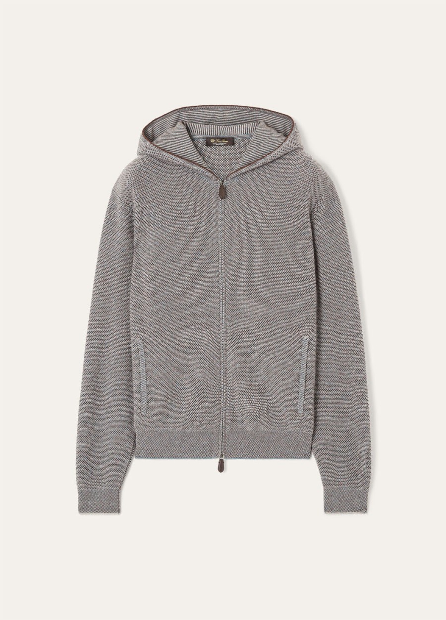 varallo hooded bomber baby cashmere waves on the cliff