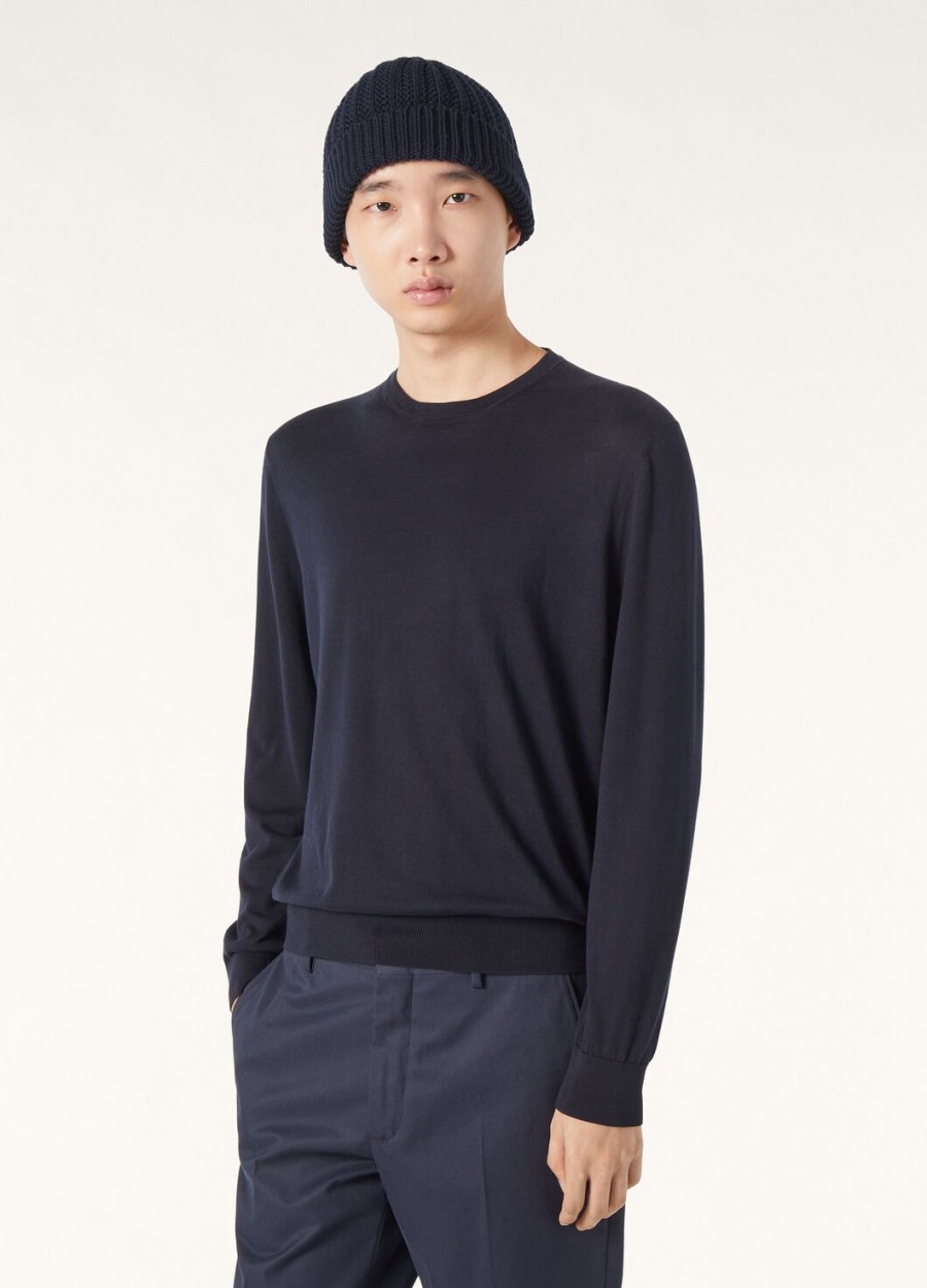 ice wish crewneck katoen marineblauw