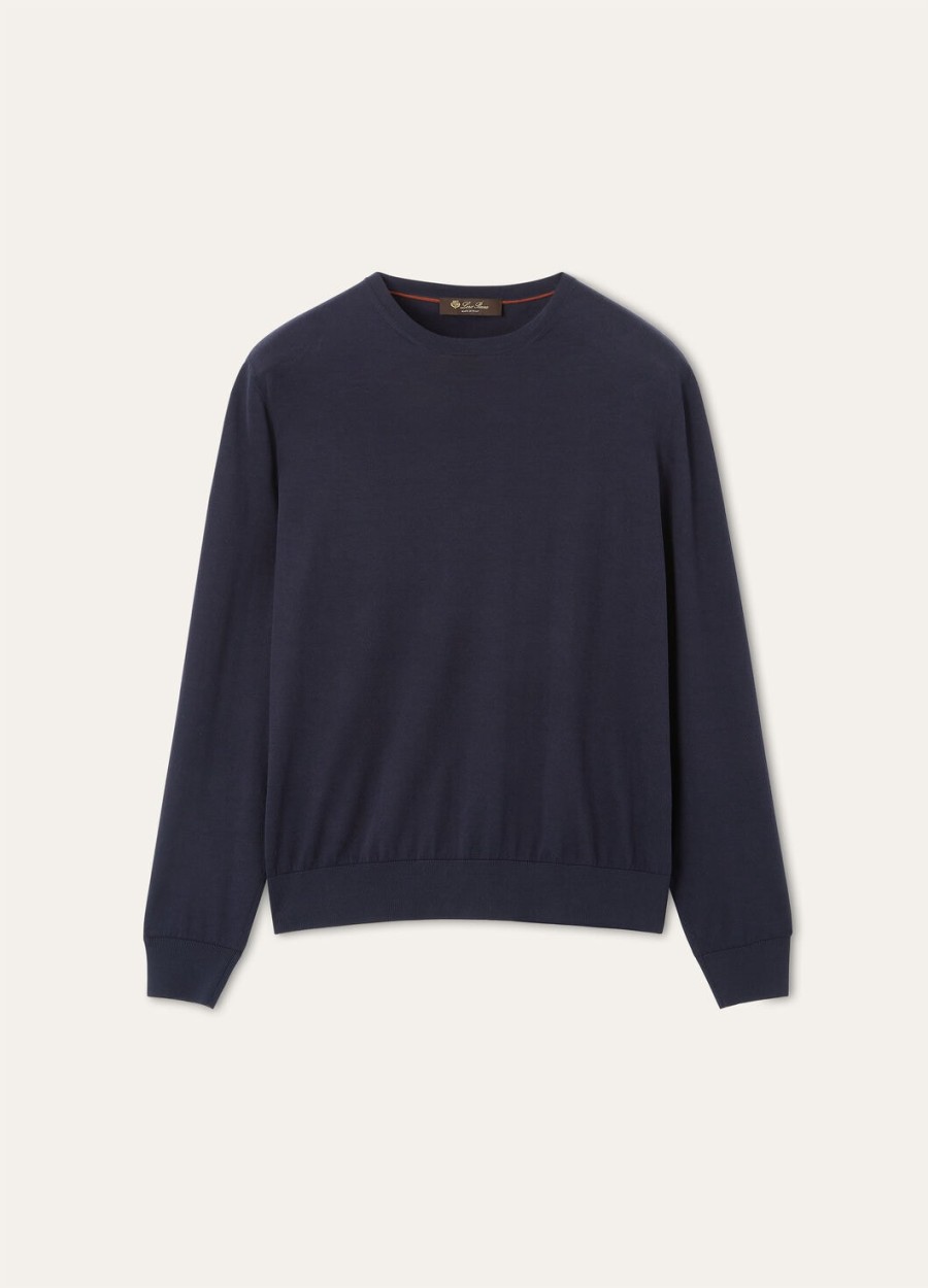 ice wish crewneck katoen marineblauw