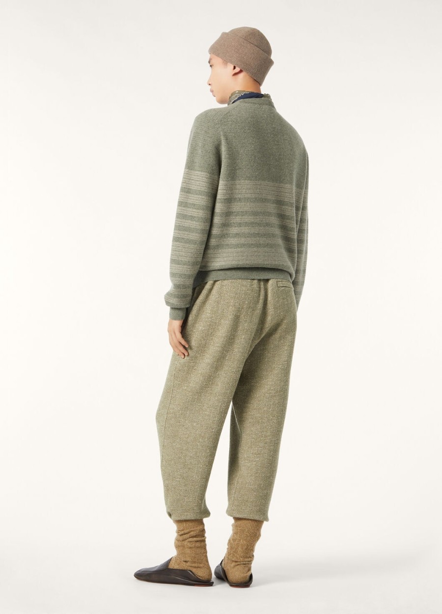 oggebbio crewneck katoen scheerwol salie thee