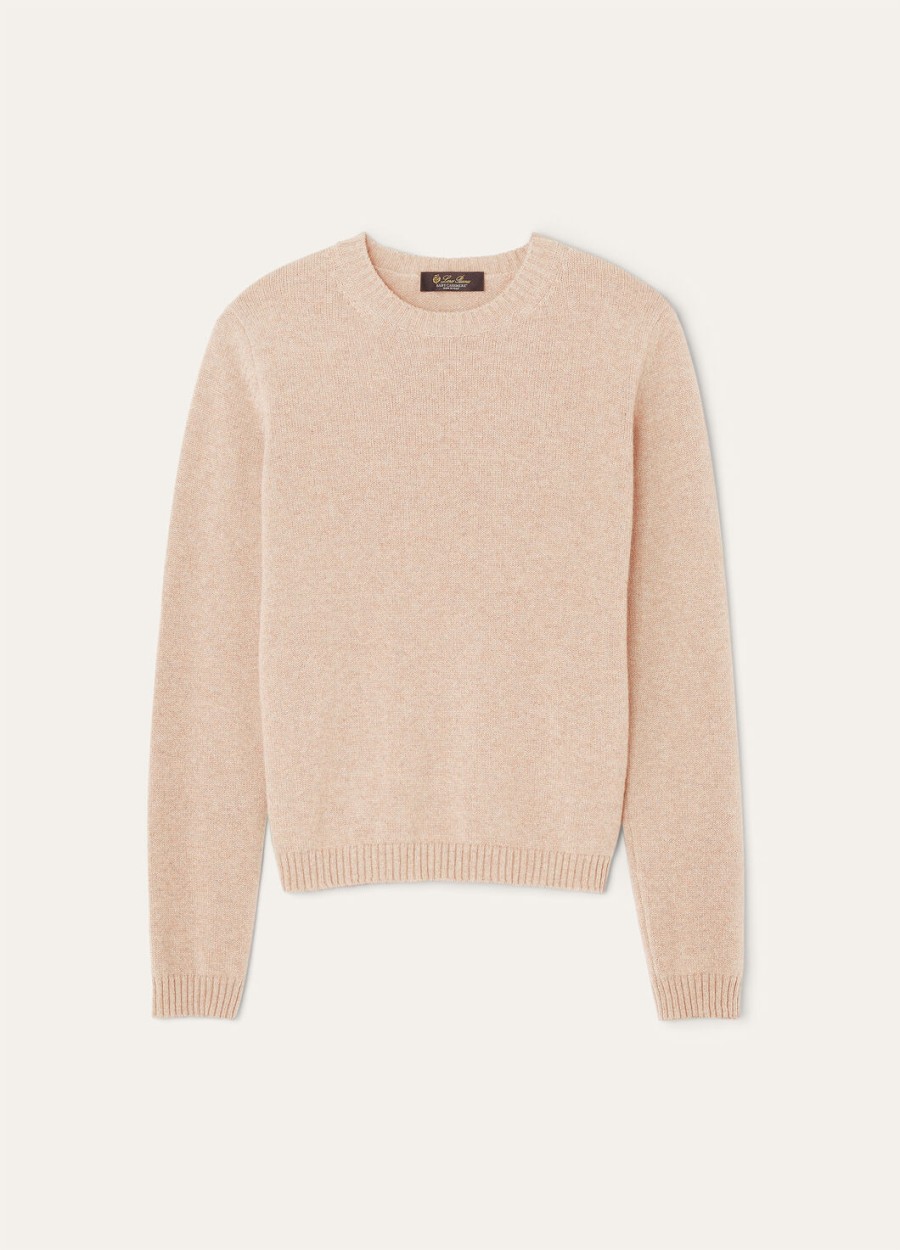 parksville crewneck baby cashmere blushing beige melange