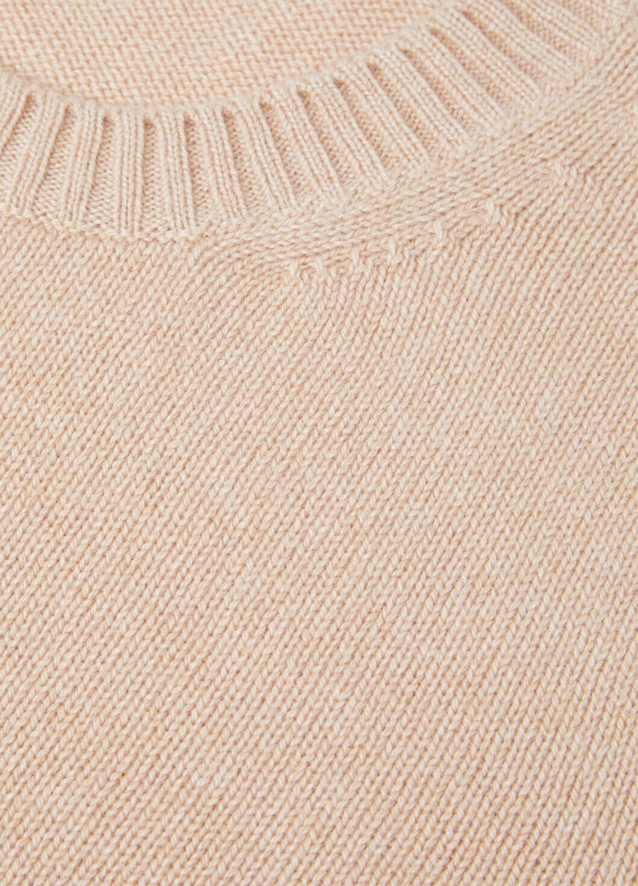 parksville crewneck baby cashmere blushing beige melange