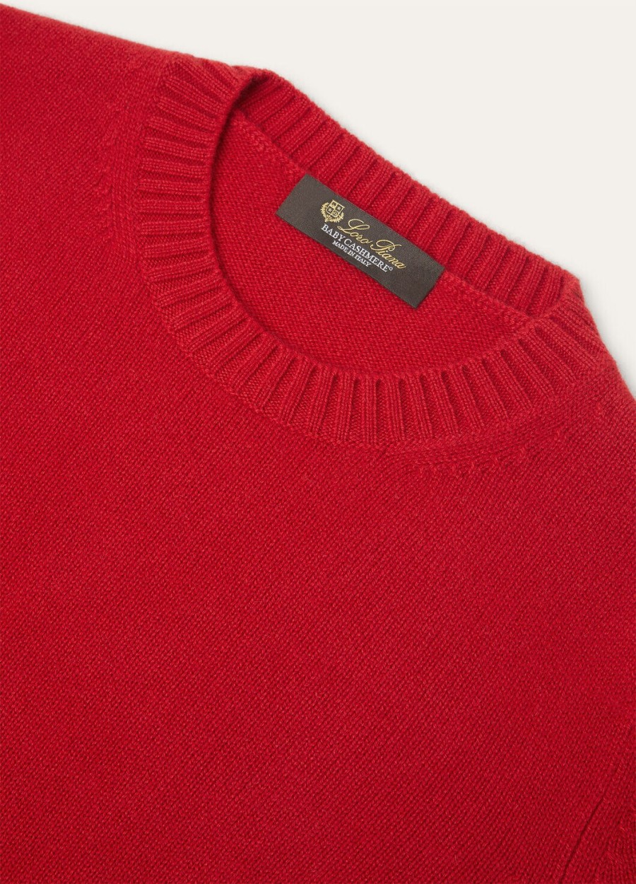 parksville crewneck baby cashmere candy apple red