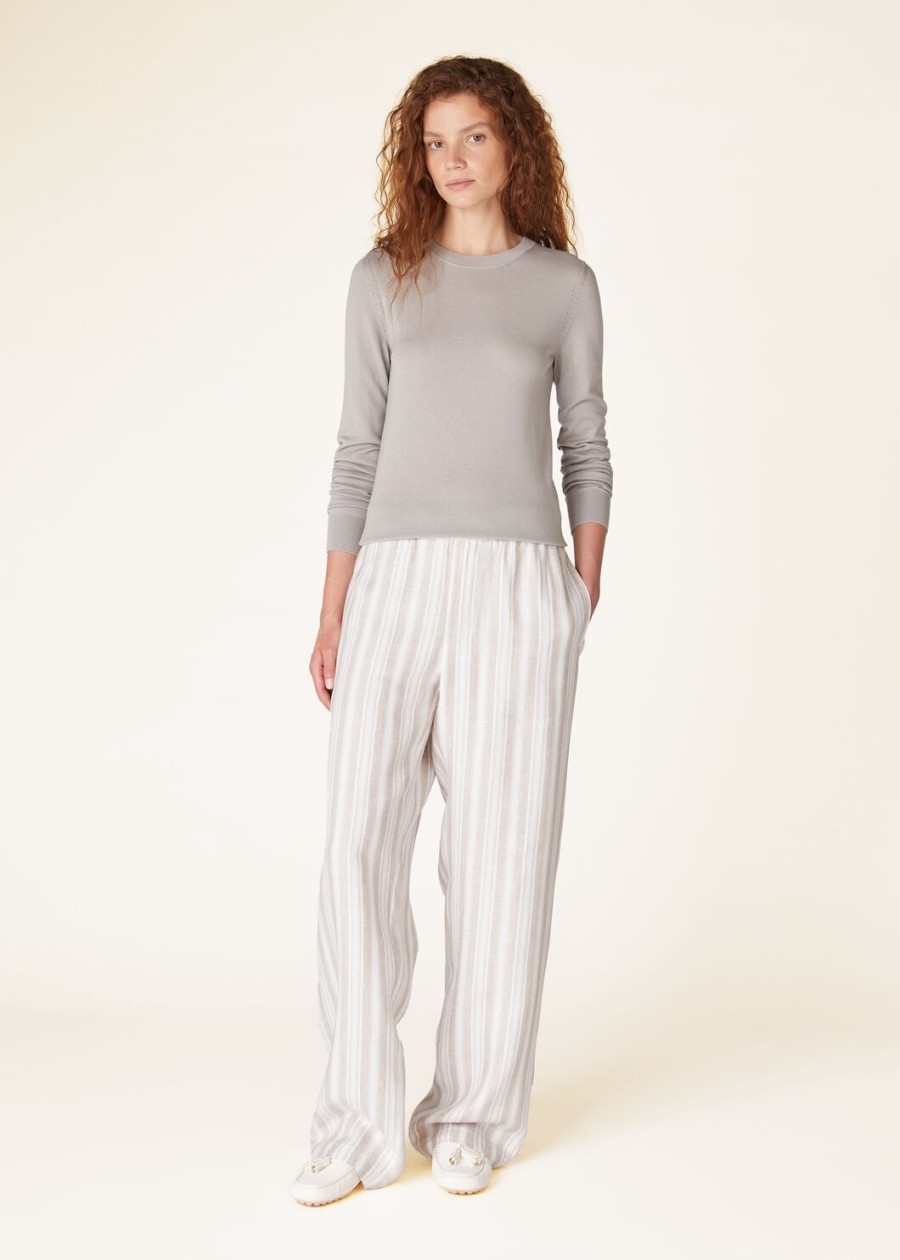 neo piuma crewneck cashmere azure greydenim blue
