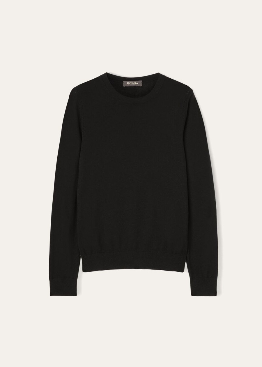 neo piuma crewneck kasjmier zwart