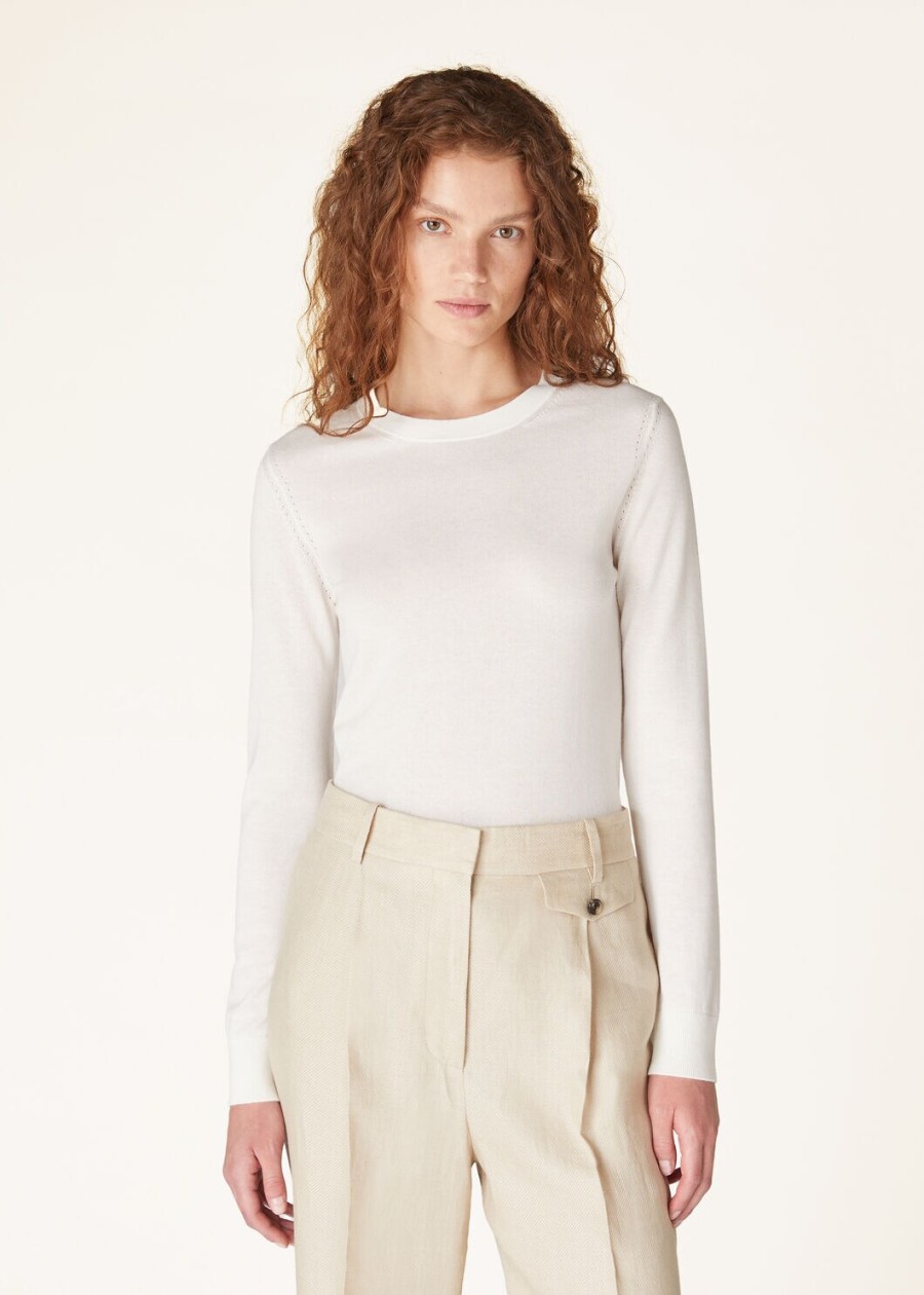 neo piuma crewneck kasjmier wit