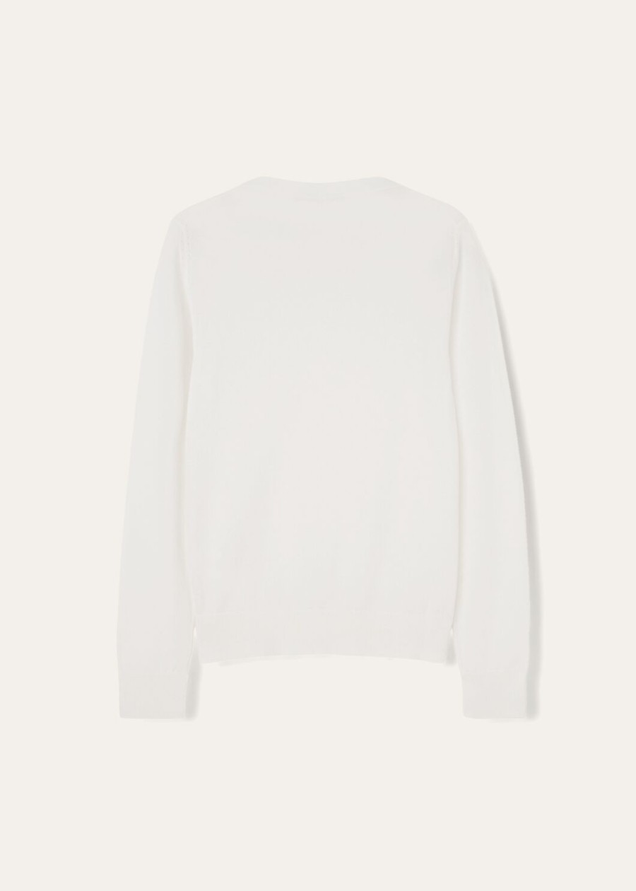 neo piuma crewneck kasjmier wit