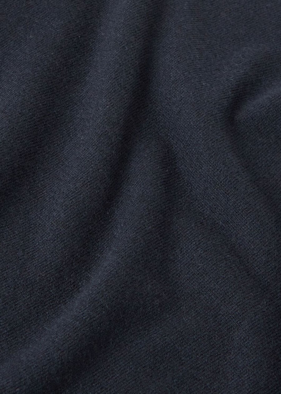 marineblauwe kasjmier trui met ronde hals