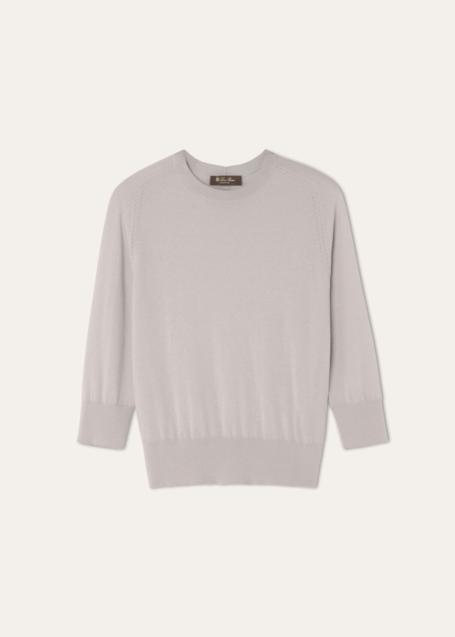 piuma crewneck cashmere azure greydenim blue