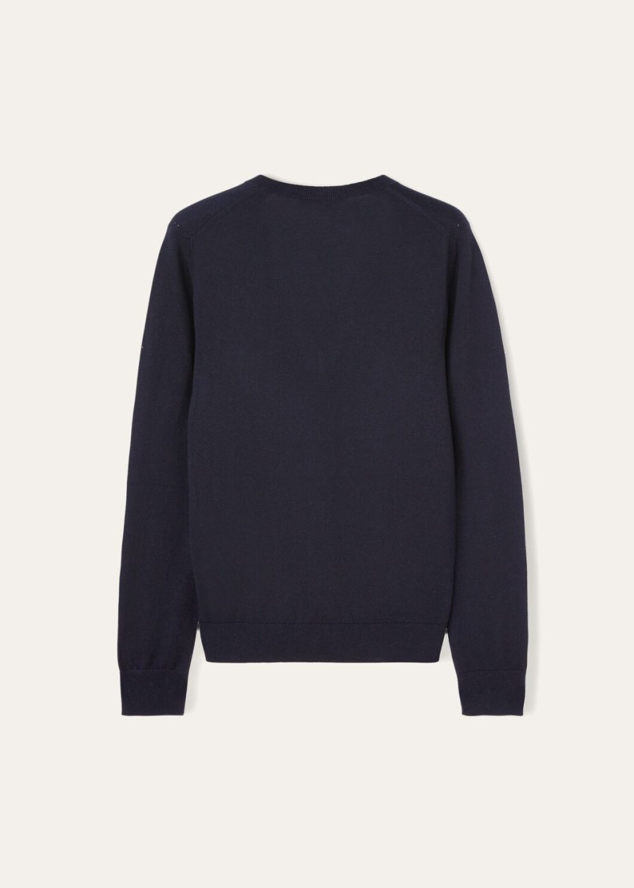 nieuwe piuma v-deck cashmere marineblauw