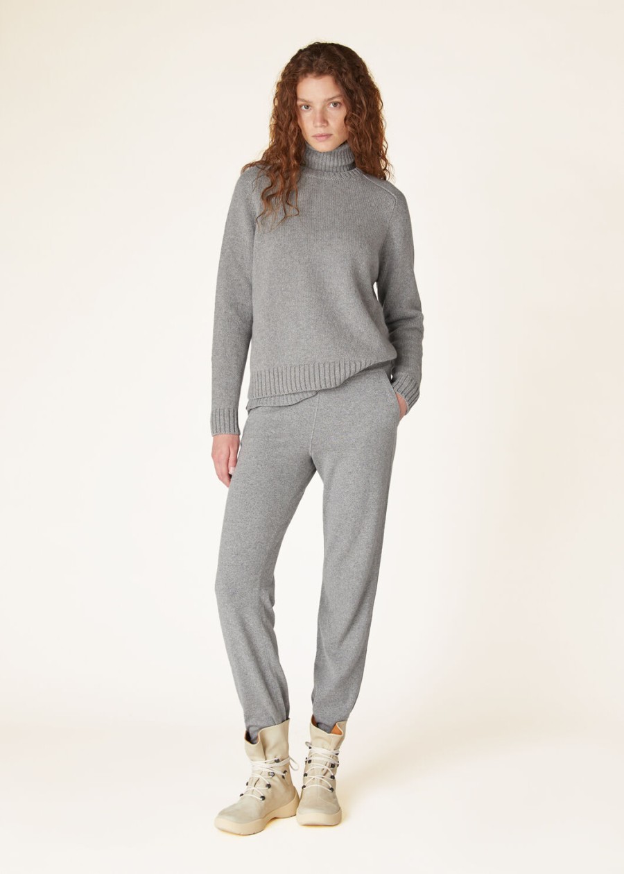 parksville crewneck baby cashmere flannel melange