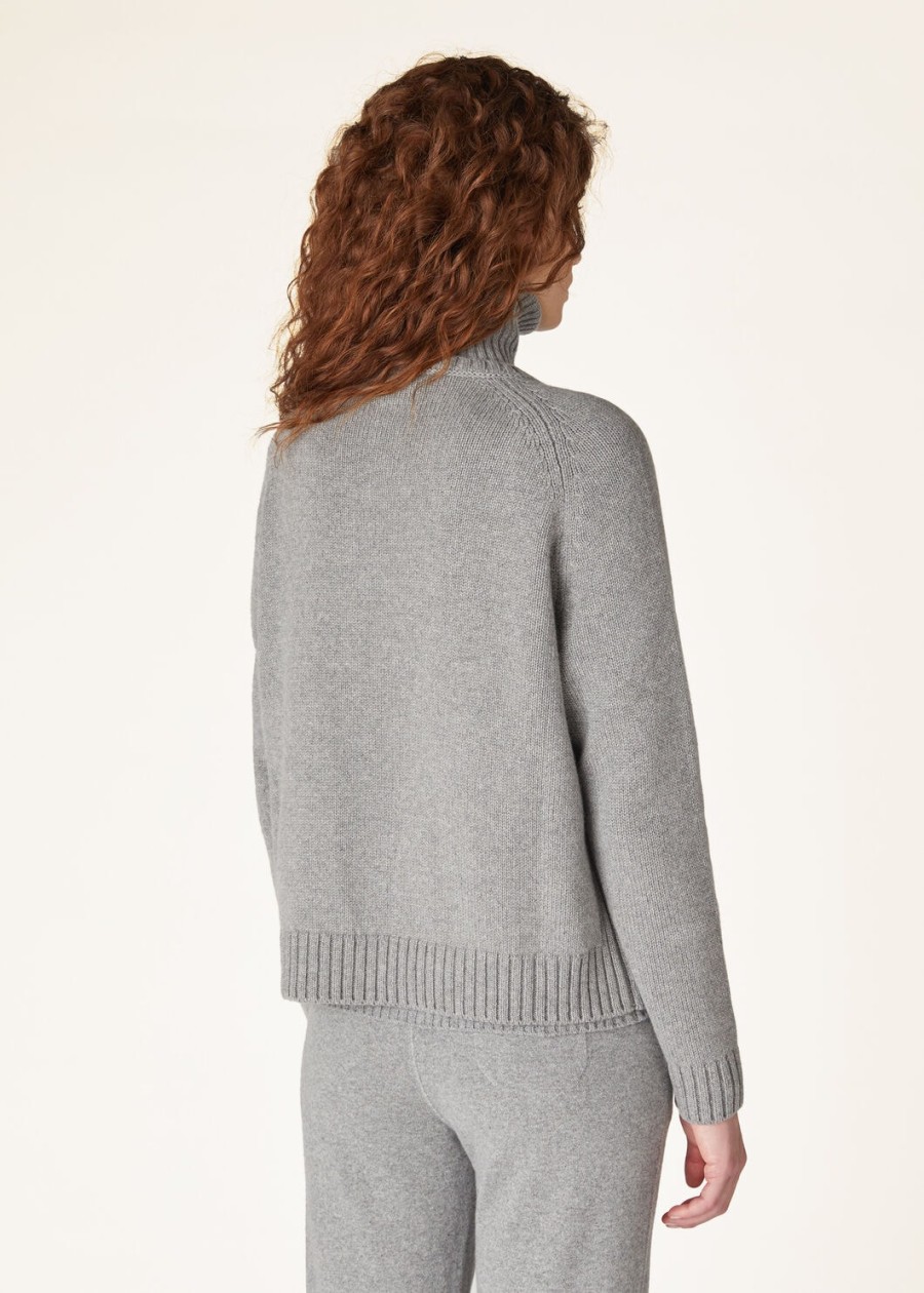 parksville crewneck baby cashmere flannel melange