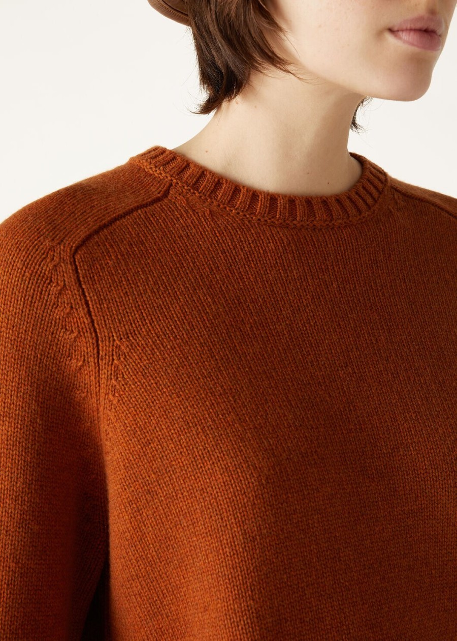 parksville crewneck baby cashmere autumn blaze melange