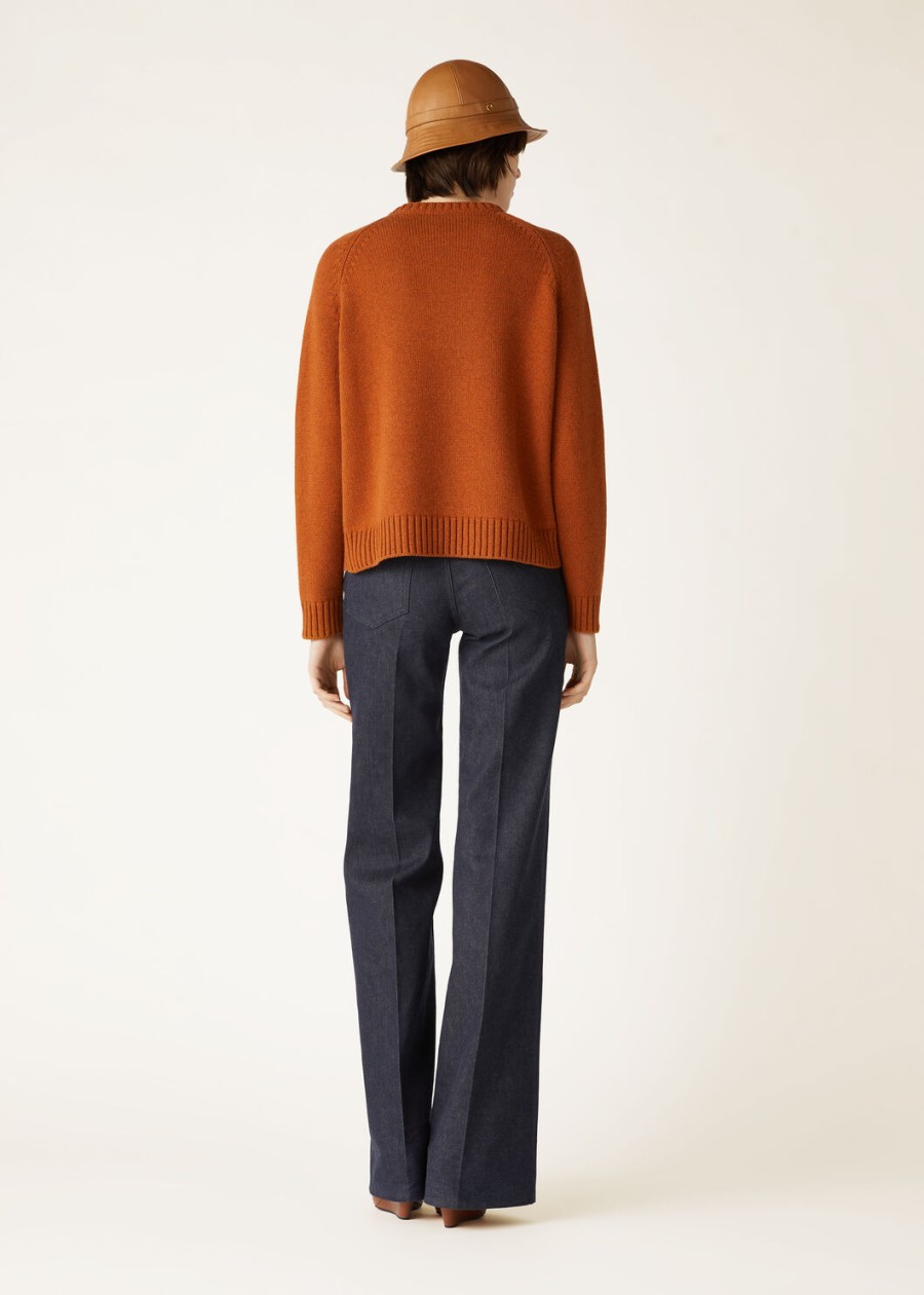 parksville crewneck baby cashmere autumn blaze melange