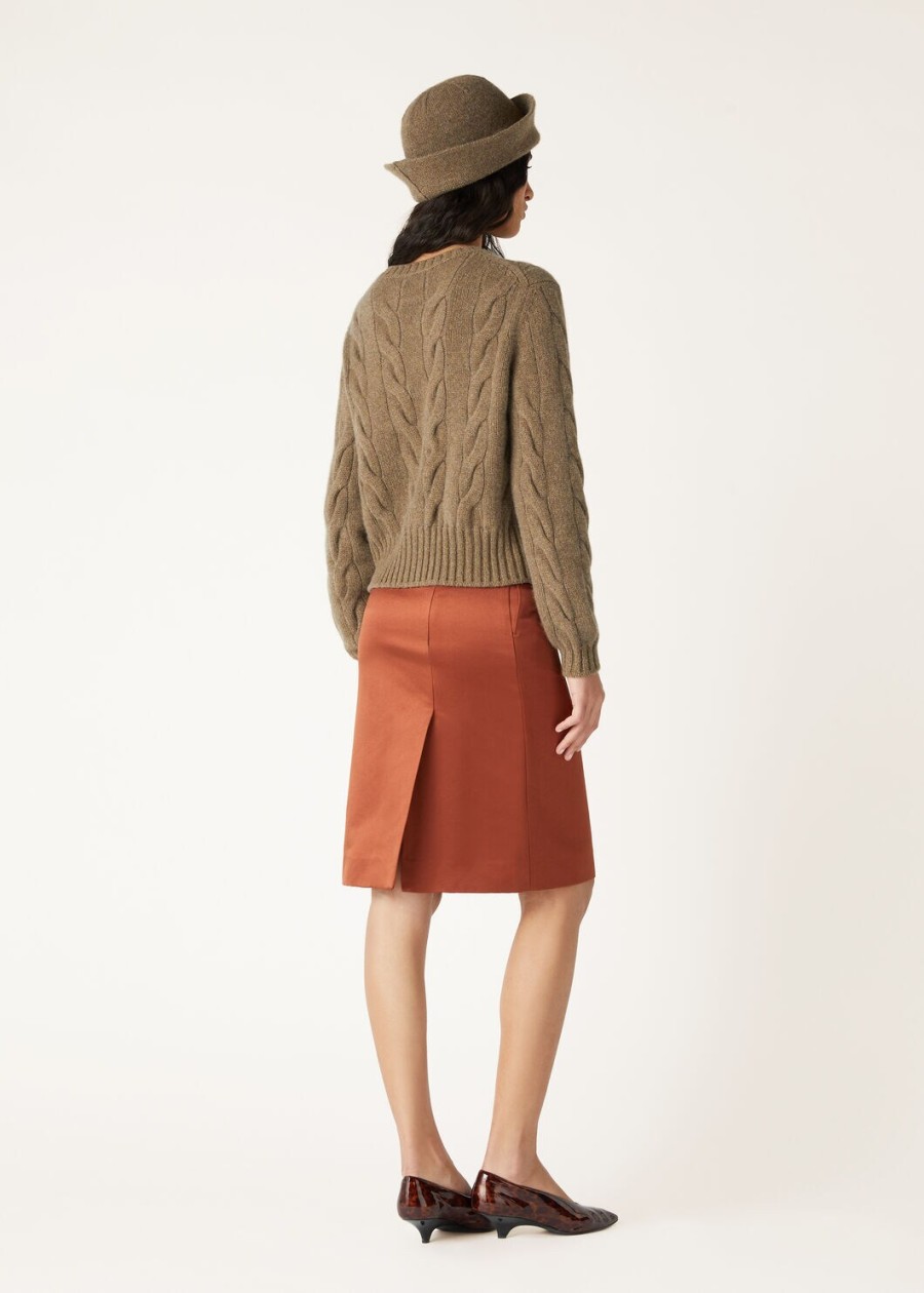 napier crewneck baby cashmere coarsehair tundra melange