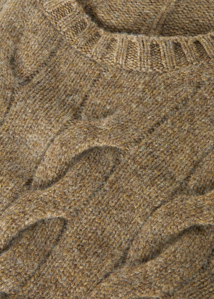 napier crewneck baby cashmere coarsehair tundra melange
