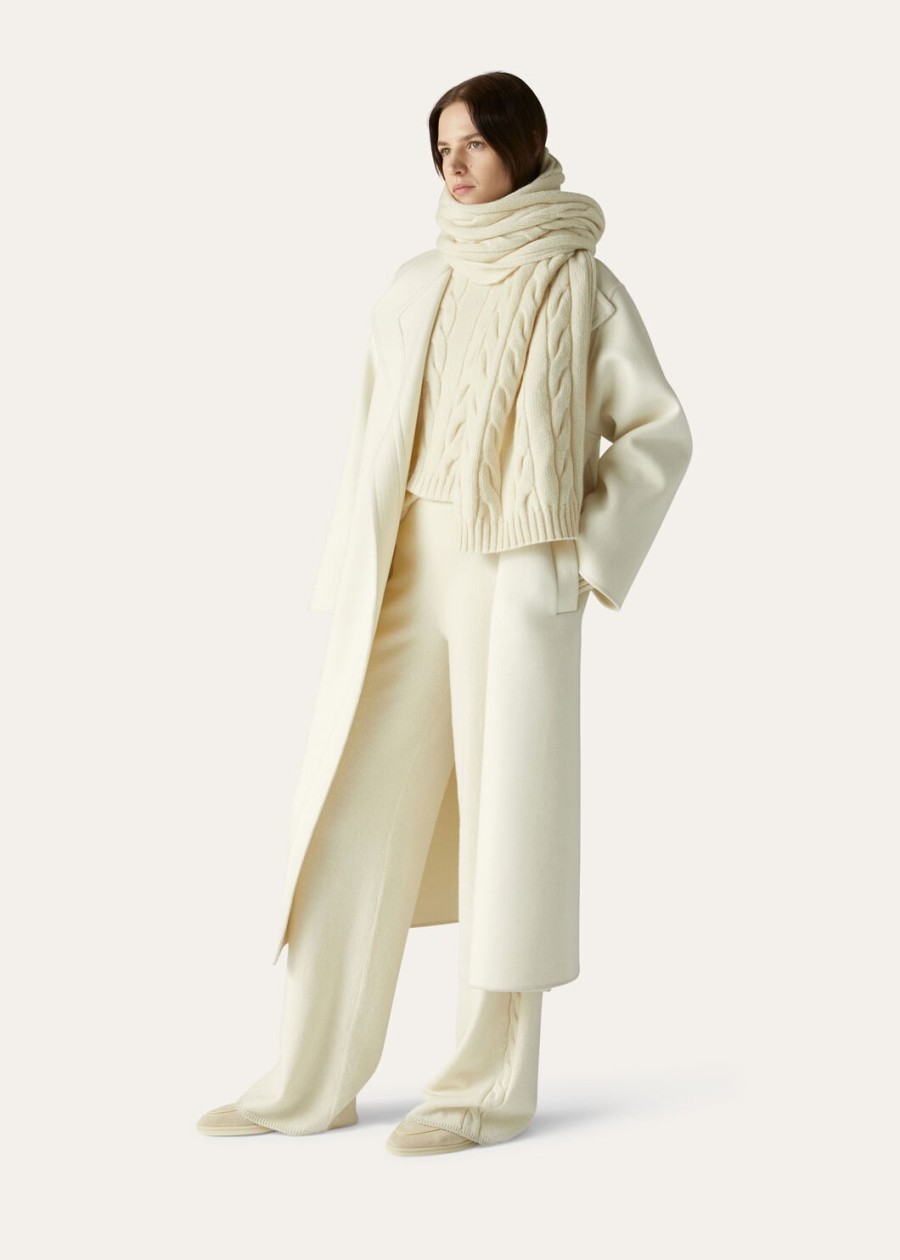 napier crewneck baby cashmere coarsehair white snow