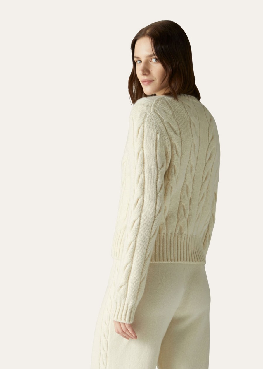 napier crewneck baby cashmere coarsehair white snow