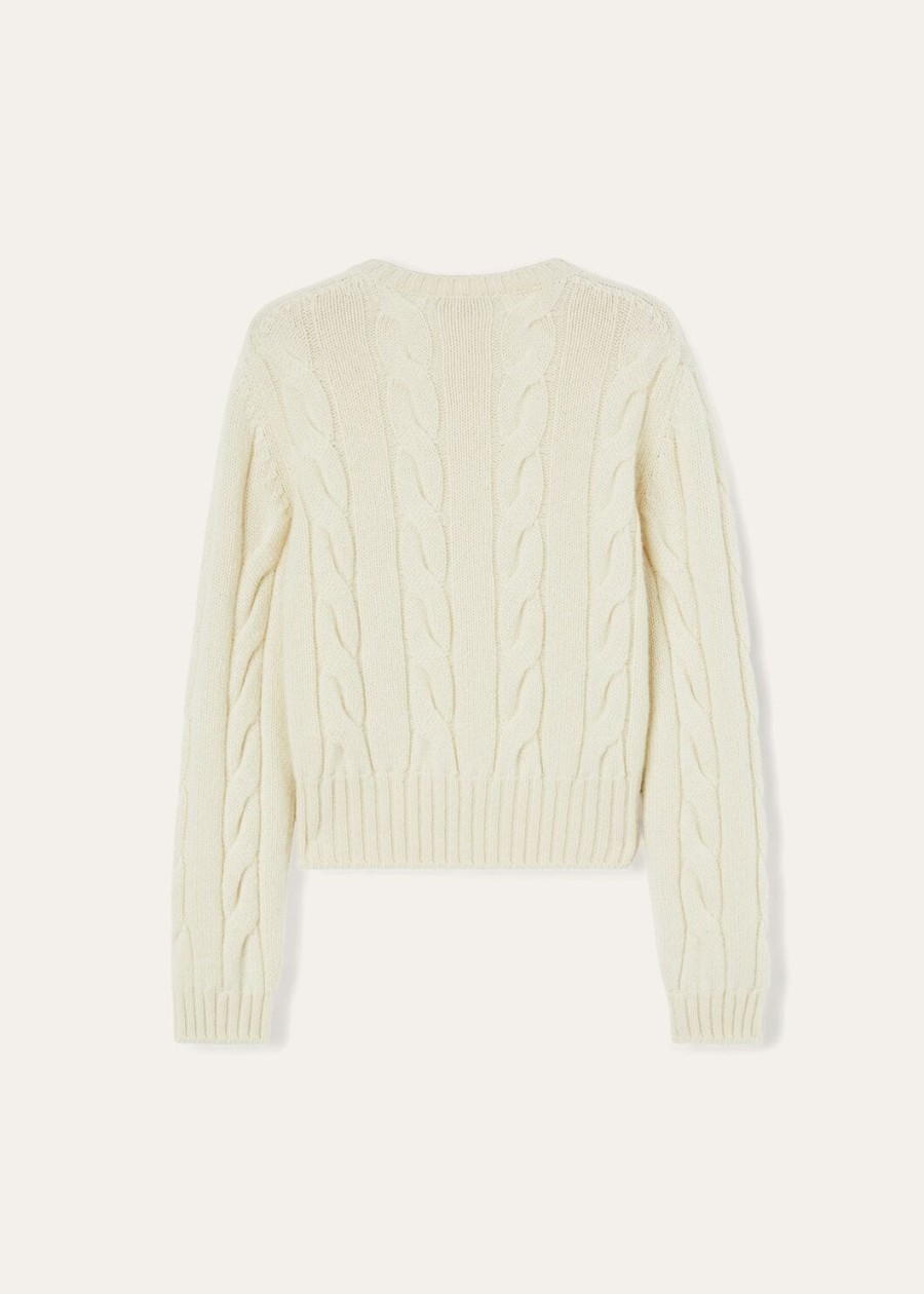 napier crewneck baby cashmere coarsehair white snow