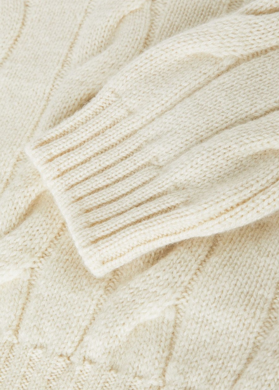 napier crewneck baby cashmere coarsehair white snow