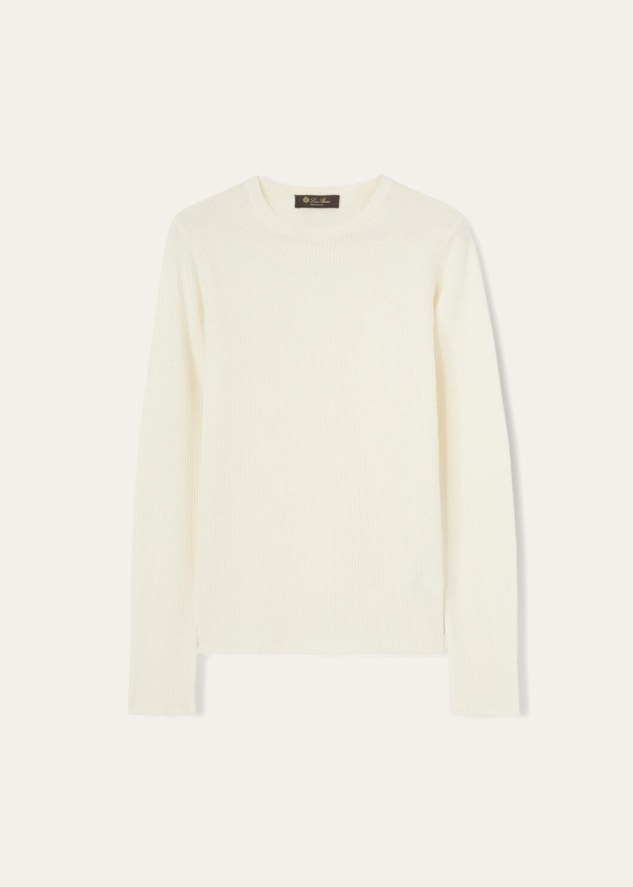 taupo virgin wool nougat crewneck