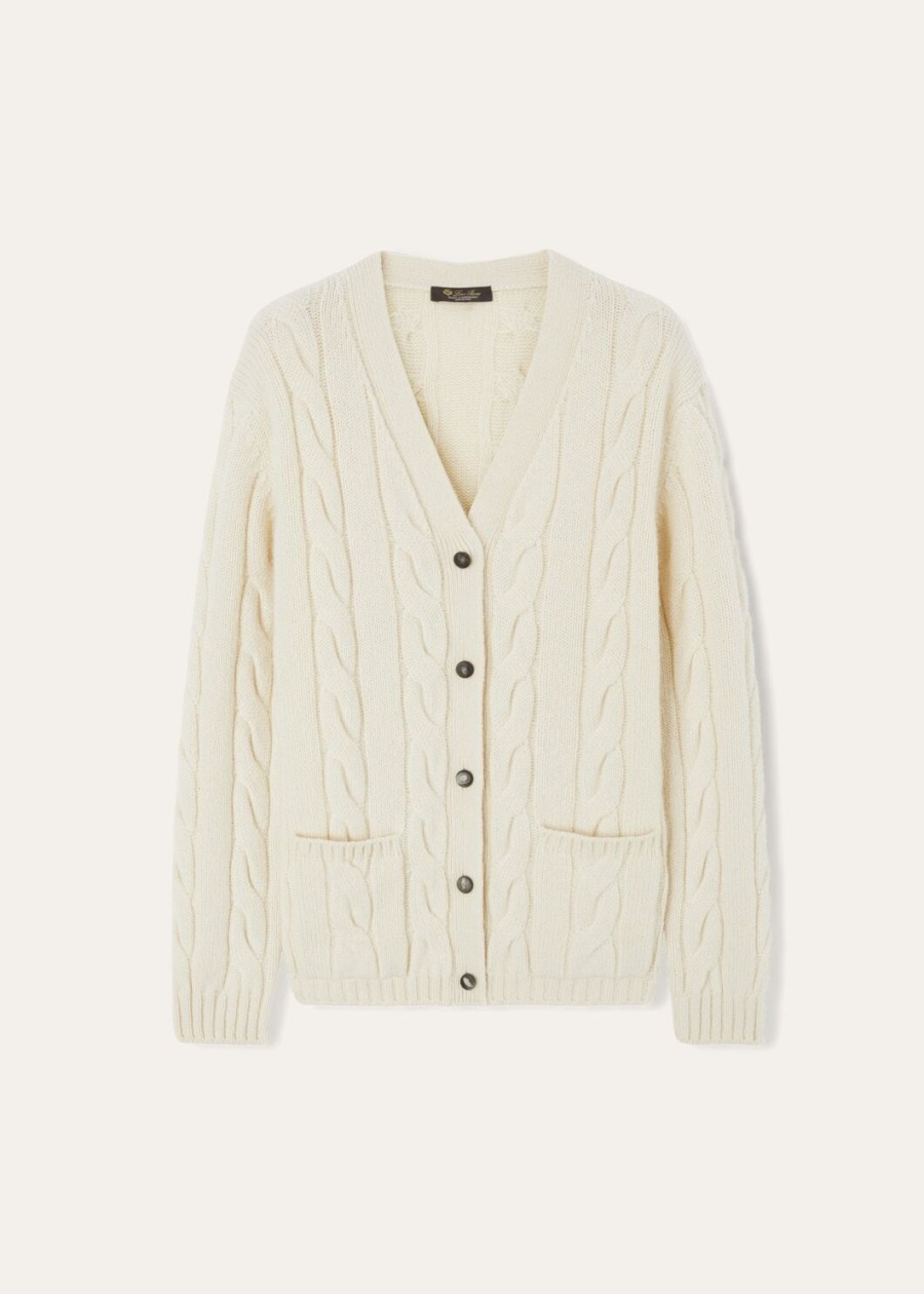 napier cardigan baby cashmere coarsehair white snow