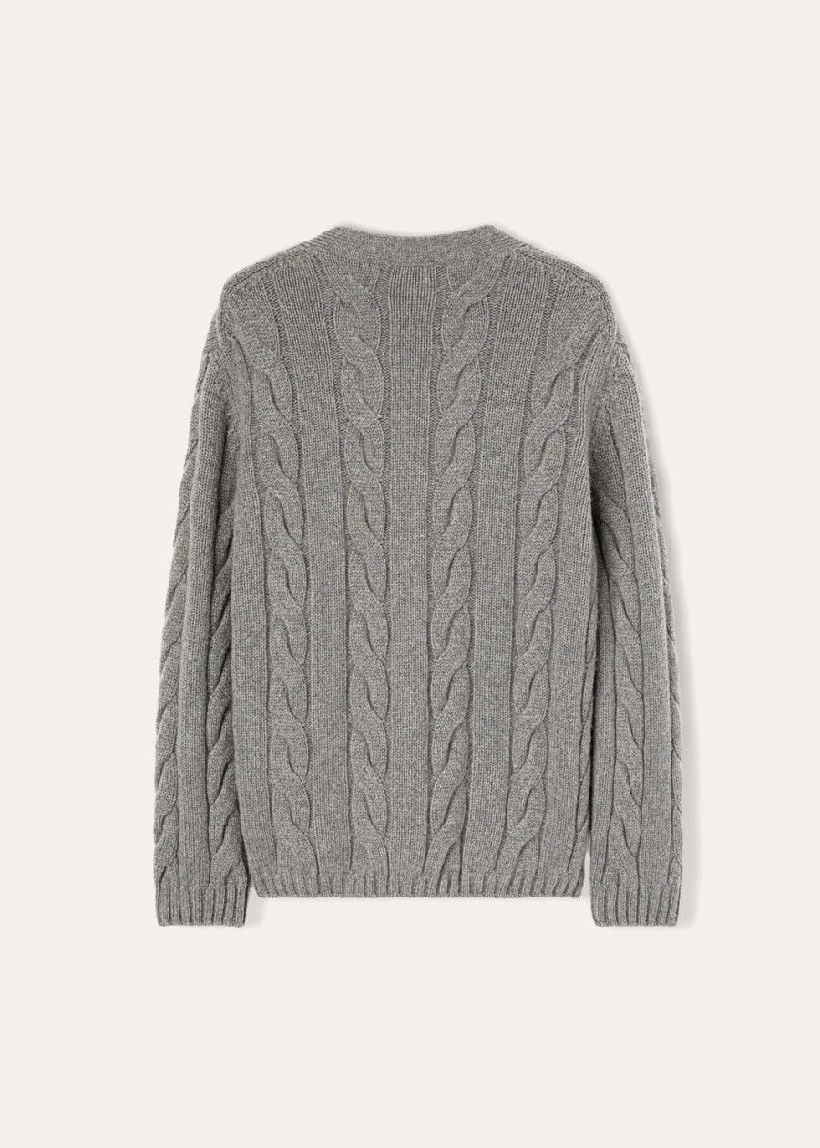 napier cardigan baby cashmere coarsehair cayenne melangenorth sea
