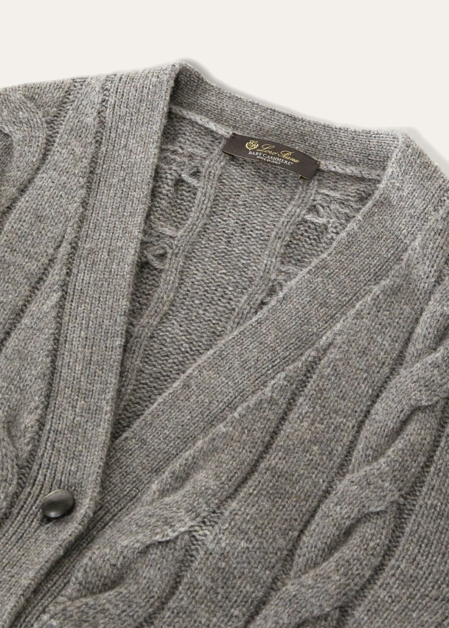 napier cardigan baby cashmere coarsehair cayenne melangenorth sea