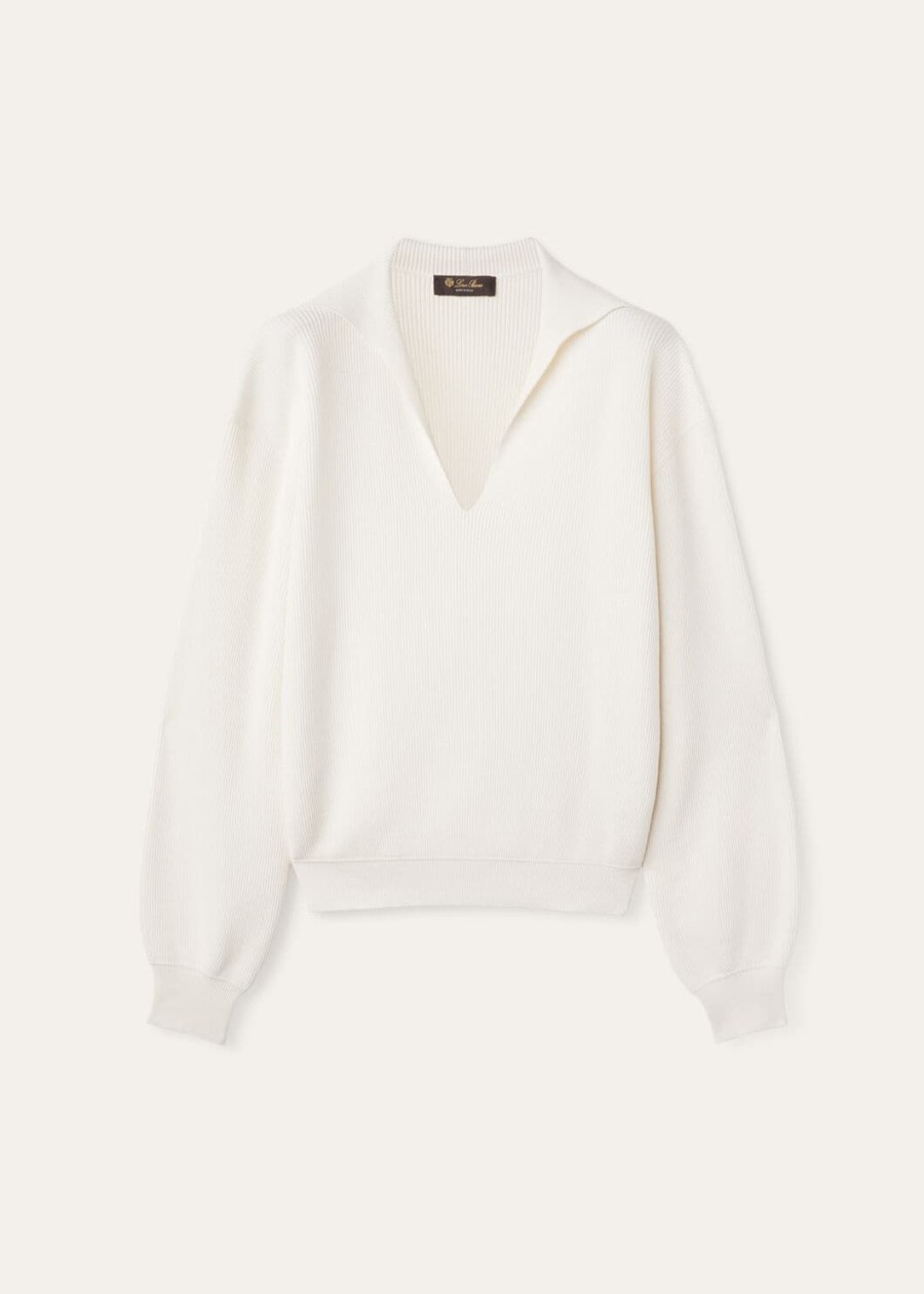 tazawa katoenen poloshirt wit