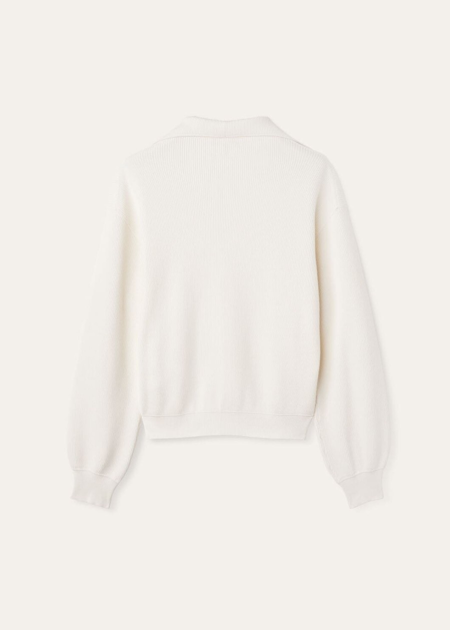 tazawa katoenen poloshirt wit