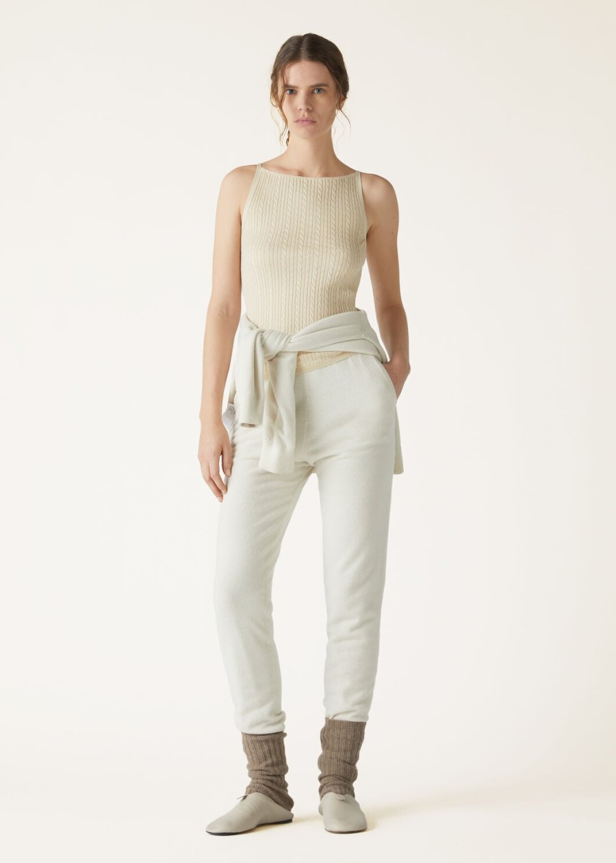 rimella top silk cashmere cashew cream