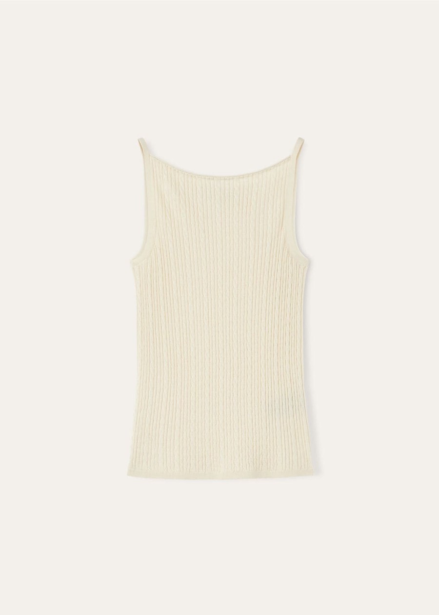 rimella top silk cashmere cashew cream