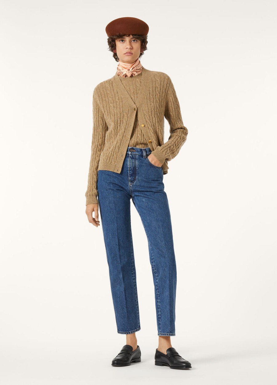 treccia crewneck baby cashmere rauwe honing melangerosemary infused