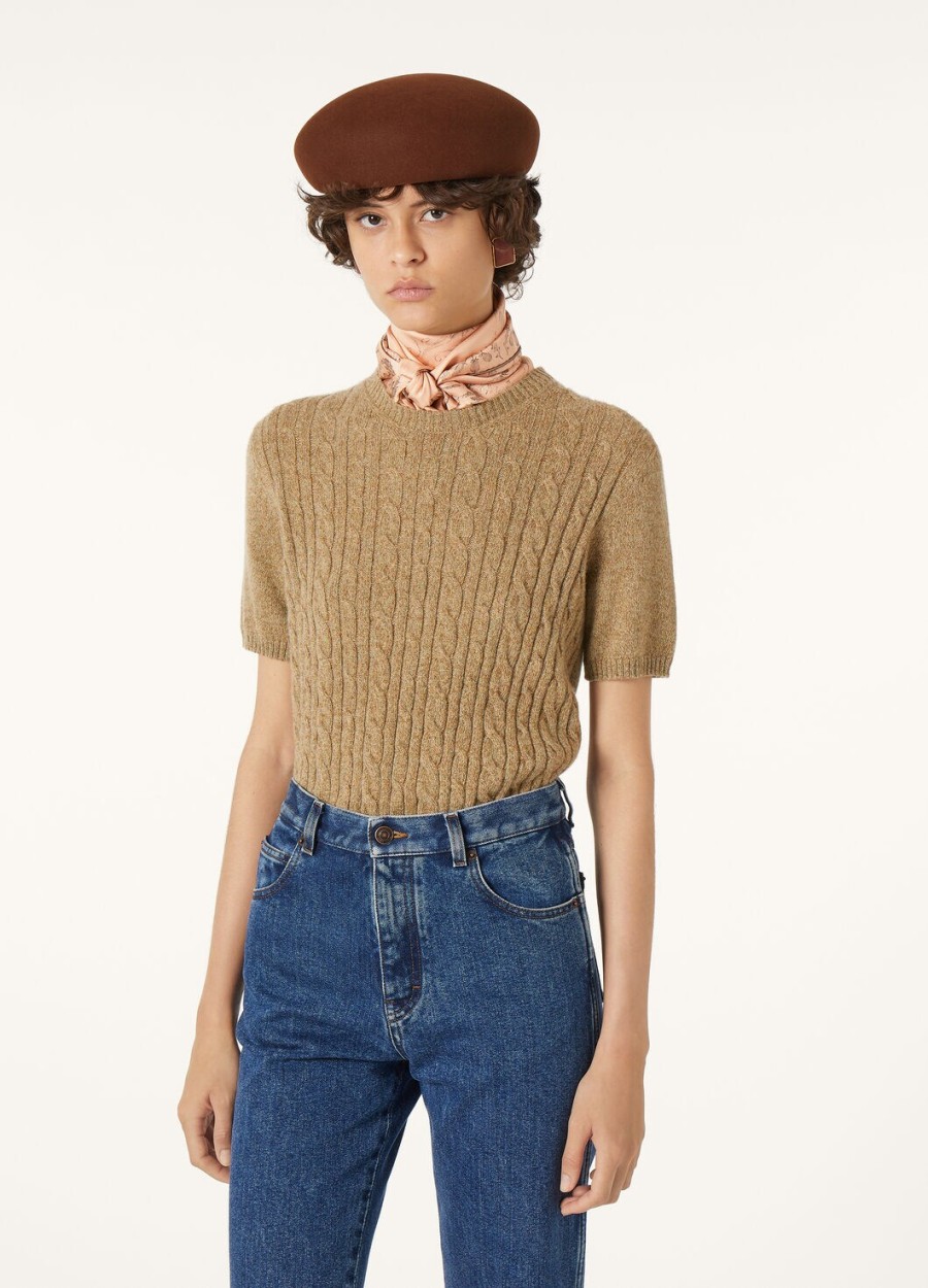 treccia crewneck baby cashmere rauwe honing melangerosemary infused